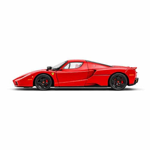 Image of 1:24 Scale Ferrari Enzo Die Cast Metal Car Model with Openable Doors & Hood, Detailed Interior, Pull Back Action Toy Car for Kids & Collectors, Display Model