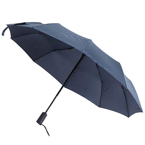 URRNDD Faltschirm Vollautomatischer Dunkelblauer Winddichter Regenschirm 10 Rib 3 Faltschirm Cover