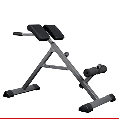 Relaxdays Bauchtrainer AB Roller, Standfuß, Bauchmuskeltrainer, HxBxT: 50 x 60 x 50 cm, Sixpack Fitness Trainer, schwarz 3 HAMMER Finnlo Bauch-/Rückentrainer Tricon, Hyperextensionsbank für einen gesunden Rücken, Dipstangen für straffe Arme, Training der schrägen Bauchmuskulatur, Stärkung des Rückenstreckers