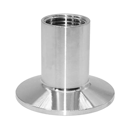 Beduan 1.5" Tri Clamp to 3/4" NPT Female Stainless Steel Sanitary Fitting Home Brew Connector (Ferrule OD 50.5mm)