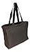 Extra Large Travel Day Tote Bag Heavy Duty Cotton Twill Zip Top (Charcoal Gray)