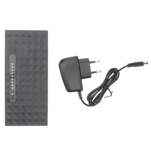 Zerodeko Répartiteur Rj45 8 Ports Ethernet 10/100 Mbps en Plastique Abs avec Affichage LED pour Routeur et Appareils Ethernet Compatible Ieee 802.3