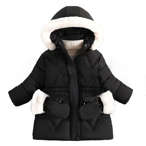 Image of AiWMGL 3T 4T 5T 6T Toddler Girls Winter Coat Jacket Outwear Clothes Warm Overcoat Snowsuit Puffer Parka Fur Lined Hood Kids