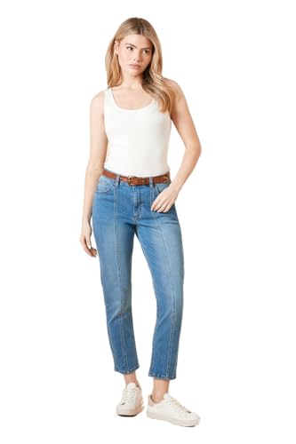 Dorothy Perkins Slim Seam Detail Jean, 12, Mid Wash