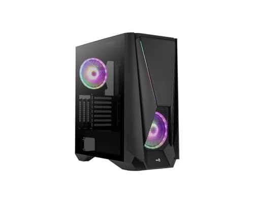 Aerocool VISOR, Caja PC E-ATX, Cristal Templado+Rejilla, 2xVentilador ARGB 14cm