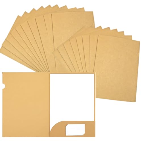 Kachar A4 個別フォルダー クラフト紙 資料整理 書類収納ケース ファイル 書類ケース 資料管理 オフィス 軽量 事務 (20)