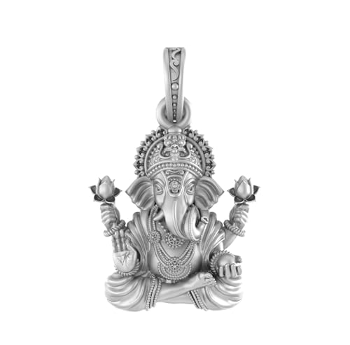 Pendentif Dieu Ganesh en argent véritable 925 finesse et éclat exceptionnel AMZ 338
