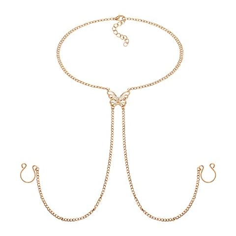 D.Bella Non-Piercing Nipple Ring with Necklace Cover