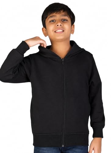 Image of ADBUCKS Unisex Fleece Cotton Zipper Sweatshirt with Hoodies for Boys and Girls
