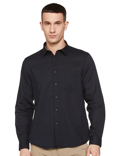 Image of Spykar Men's Cotton Solid Slim Fit Shirt