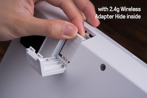 Image of 8Bitdo 2.4g Wireless Arcade Fight Stick with 3.5mm Audio Jack, Mic Mute Button & Joystick Mapping Button for Xbox Series X|S, Xbox One and Windows 10 - Officially Licensed (White)