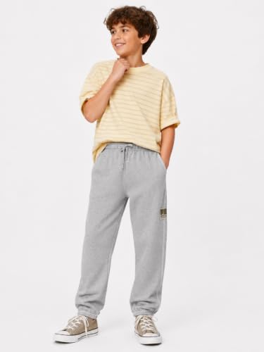 Image of Alan Jones Clothing Boys Solid Joggers Trackpant | Elastic Waist with Drawstring Regular Fit | Sizes 3-12 Years | Easy Pull-On Casual Bottomwear