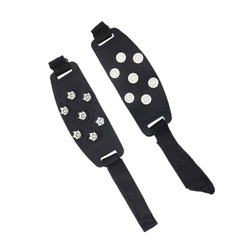 Veemoon 1pair Outdoor Spiked Shoe Covers Anti-Slip Footwear Grippers for Winter Activities Lightweight Durable Convenient Storage Easy to Clean for Climbing Hiking and Snow Sports
