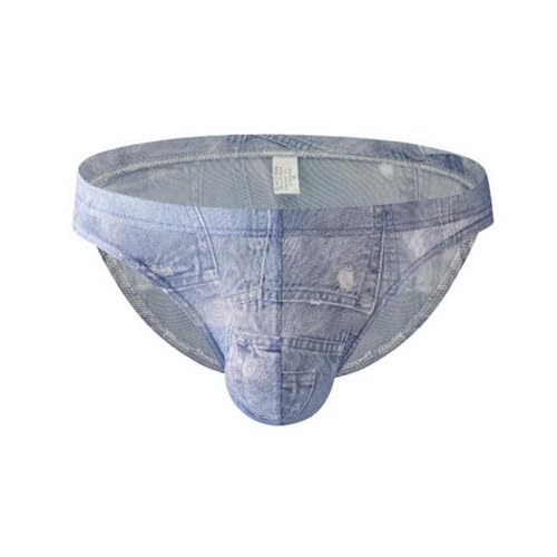 Mens Sexy Underwear Gay Briefs Jean fabric Man Slip U-convex Pouch Underpants Bikini4