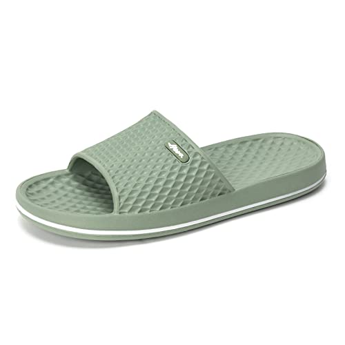 Image of FUNKYMONKEY Men's Shower Slides - Non Slip Quick Drying Sandals for Men - Lightweight Pool Beach Bathroom Slippers Indoor Outdoor