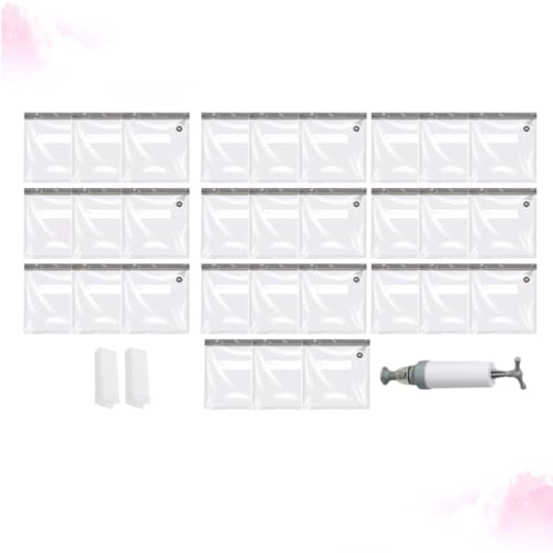 NAMOARLY Food Storage Bag Sealed 13pcs Vacuum Sealer Bags 21x22cm Clips and Hand Pump for Extended Freshness
