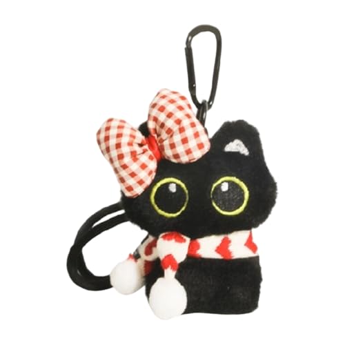愛らしい黒猫バッグチャームぬいぐるみ人形ポータブルアクセサリーハンドバッグの装飾と特別な機会には素敵なバッグアクセサリー