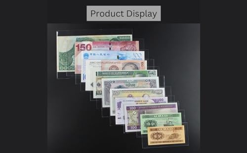 PCCB MINGT 50 Stück Größe 9 Professionelle Banknoten-Schutzhüllen aus Kunststoff, Papiergeld, OPP-Schutzhüllen, Taschen für Münzsammelbedarf