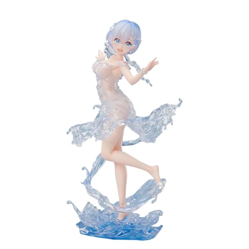 DEXSHUN Re:0 REM Anime Figura Cute Manga Niña Remu Modelo de postura de pie con accesorios PVC Figura de Acción Escritorio Decoración Ornamento Regalo 24 cm