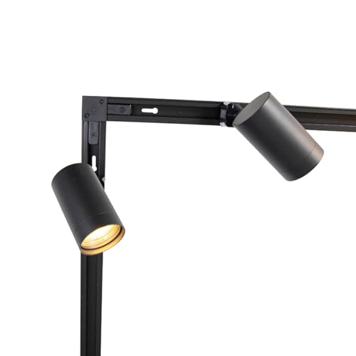 QAZQA - Modern Modernes 1-Phasen-Schienensystem Komplettset I Spotlight I Deckenspot I Deckenstrahler I Strahler mit 14 Spot I Spotlight I Deckenspot I Deckenstrahler I Strahler I Lampe I Leuchtes sch