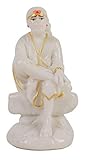 IBA Indianbeautifulart 12.1cm Lord Sai Baba Marble Dust Statue Sculpted in Great Detail Idol for Car...