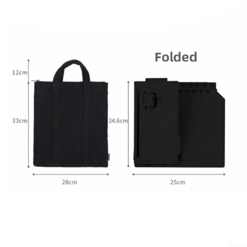 Parabrisas plegable negro para estufas de caja senderismo y cocina de camping 3