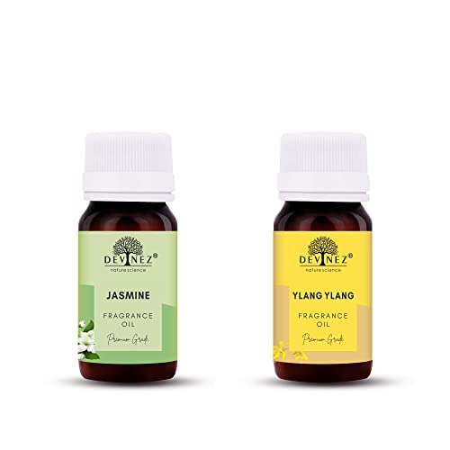 Image of Devinez Jasmine, Ylang-Ylang Aroma Oil for Diffuser /Ultrasonic Aroma Diffuser /Tealight Diffuser /Reed Diffuser, 60ml Each