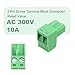 MECCANIXITY 10PCS 2-Pin PCB Mount Screw Terminal Block Connectors 5.08mm/0.2inch Pitch Circuit Board Connectors for Home Appliances, Industrial Projects