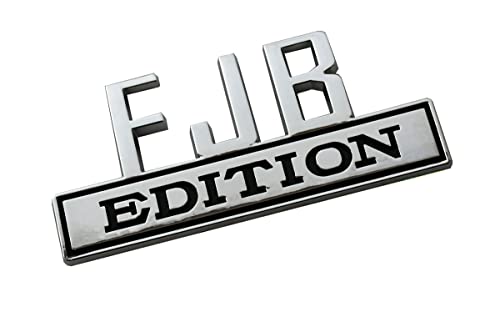 Image of FJB Edition Emblem Car Bumper Sticker Badgeslide ?Fender Badge Replacement with 3M Strong Adhesive (Chrome) FD-FJB#1