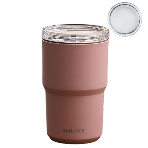 Generisch Vaso aislado al vacío, 460 ml, vaso de agua al vacío de doble capa, herramienta para beber con forro interior de acero inoxidable para camping, , hogar, coche y viajes
