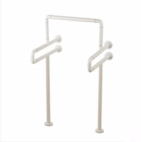 QPSSP Nylon Urinal Armrest, Stainless Steel Antiskid Barrier Disabled Old Man, Urinal Armrest, Yellow Belt Leg,A