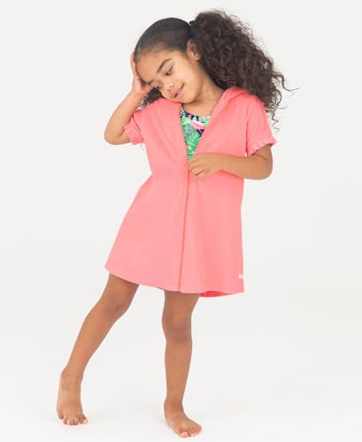 Image of RuffleButts Girls Terry Knit Full-zip Swim Cover-up - Swim Cover-Up