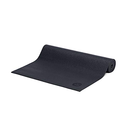 YOGATERIA Tapete yoga Mat PVC Eco Preto estampado Flor da Vida, indicado para Yoga Pilates e Treino