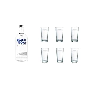 Pack Absolut Vodka 100cl + 6 verres