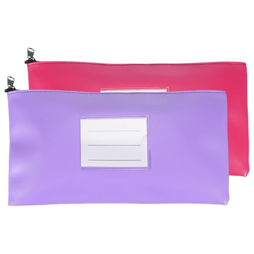 Sac à monnaie avec fermeture éclair étanche PATIKIL lot de 2 pochettes en cuir synthétique robuste