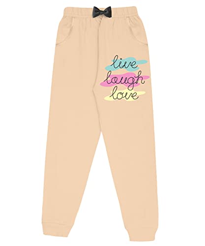 Image of KYDA KIDS Girls 100% Cotton Printed Track Pants with Pocket - Multicolor (Pack of 2)