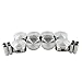 DNJ P1160 Standard Piston Set For 2003-2006 / Chrysler, Dodge, Jeep / 300, Charger, Commander, Durango, Grand Cherokee, Magnum, Ram 3500/5.7L / OHV / V8 / 16V / 345cid / VIN 2, VIN D, VIN H
