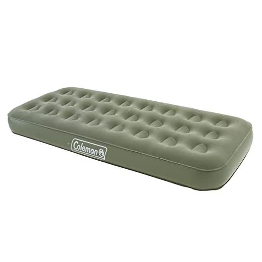 Coleman Single Synthetic Inflatable Airbed for Indoor and Outdoor Use - Air Pump Not Included (Green)
