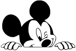 Peeking Disney Mickey Mouse Sticker