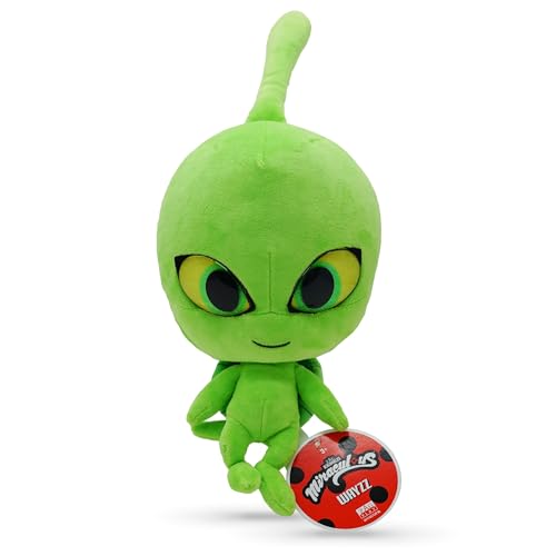 Miraculous Ladybug - Kwami Mon Ami Wayzz, 9-inch Turtle Plush Toys for Kids, Super Soft St