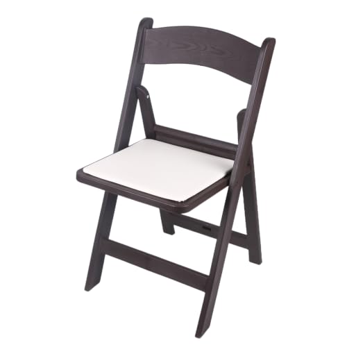 Image of BTEXPERT Resin Folding Chair Vinyl Padded Seat Indoor Outdoor Lightweight Set for Home Event Party Picnic Kitchen Dining Church School Weddings Set of 16 Brown