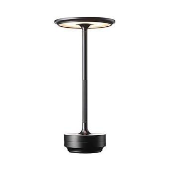 Savvy Bucket || Stepless Dimming Brightness Metal Desk Lamp, 3 Colour Touch Control Rechargeable Night Light (Black 1801A)