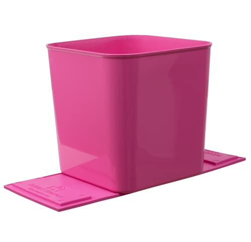 Image of Car Trash Can 1.4 Gallon with Stability Flap & Magic Strips - No-Tip Leakproof Car Garbage Bin for Car Floor, Mats, Front or Back Seat, SUV, Truck, Van, Vehicle Interior Organizer (Pink)
