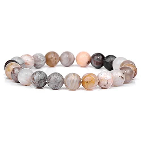 Bracelet oeil de tigre 8 mm en pierres naturelles : bijoux en cristal pour hommes et femmes