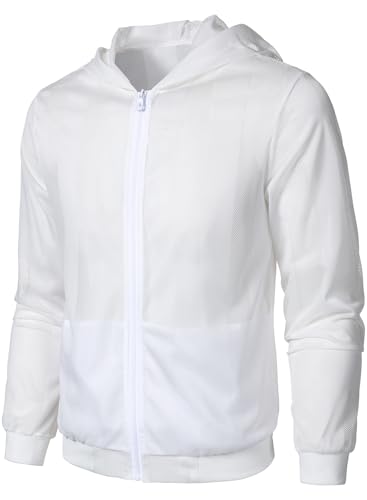 HOOD CEW Men’s Lightweight Jacket Summer Mesh Breathable Outdoor Sports Hooded Zipper Casual Jackets3