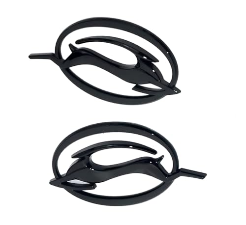 Image of Car Trunk Left and Right Side Emblem 3D Badge Decal Nameplate 10253595 Fit for 94-96 Flying Impala 2pcs (Gloss Black)