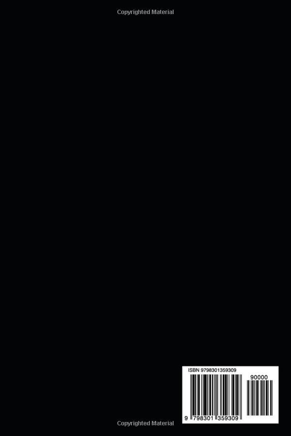 Back cover of the macOS Sequoia 15 User Guide book, showing a black background with 'Copyrighted Material' at the top and bottom, and a barcode with ISBN 979-8301359309 and 90000 printed above it.