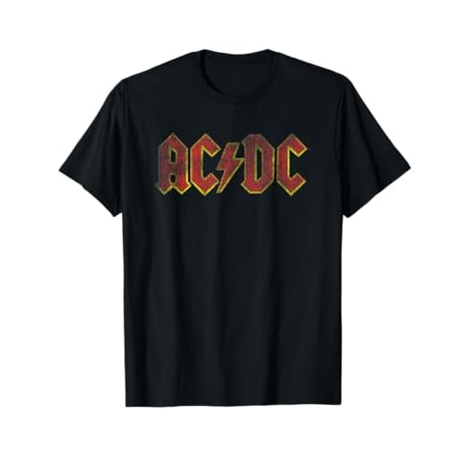 ACDC Distressed Red Logo Rock Music Band T-Shirt