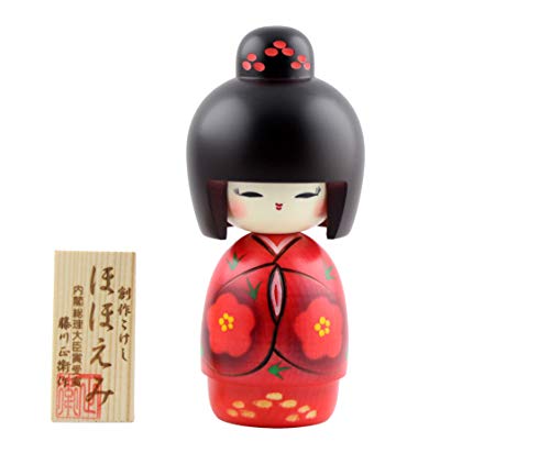 Muñeca Kokeshi Kyoohoo Japanese Hohoemi 15.4 cm miniatura 1