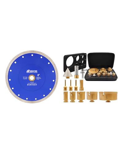 Jeu de mèches diamantées et disque à tronçonner diamant pour éviter la casse des carreaux durs